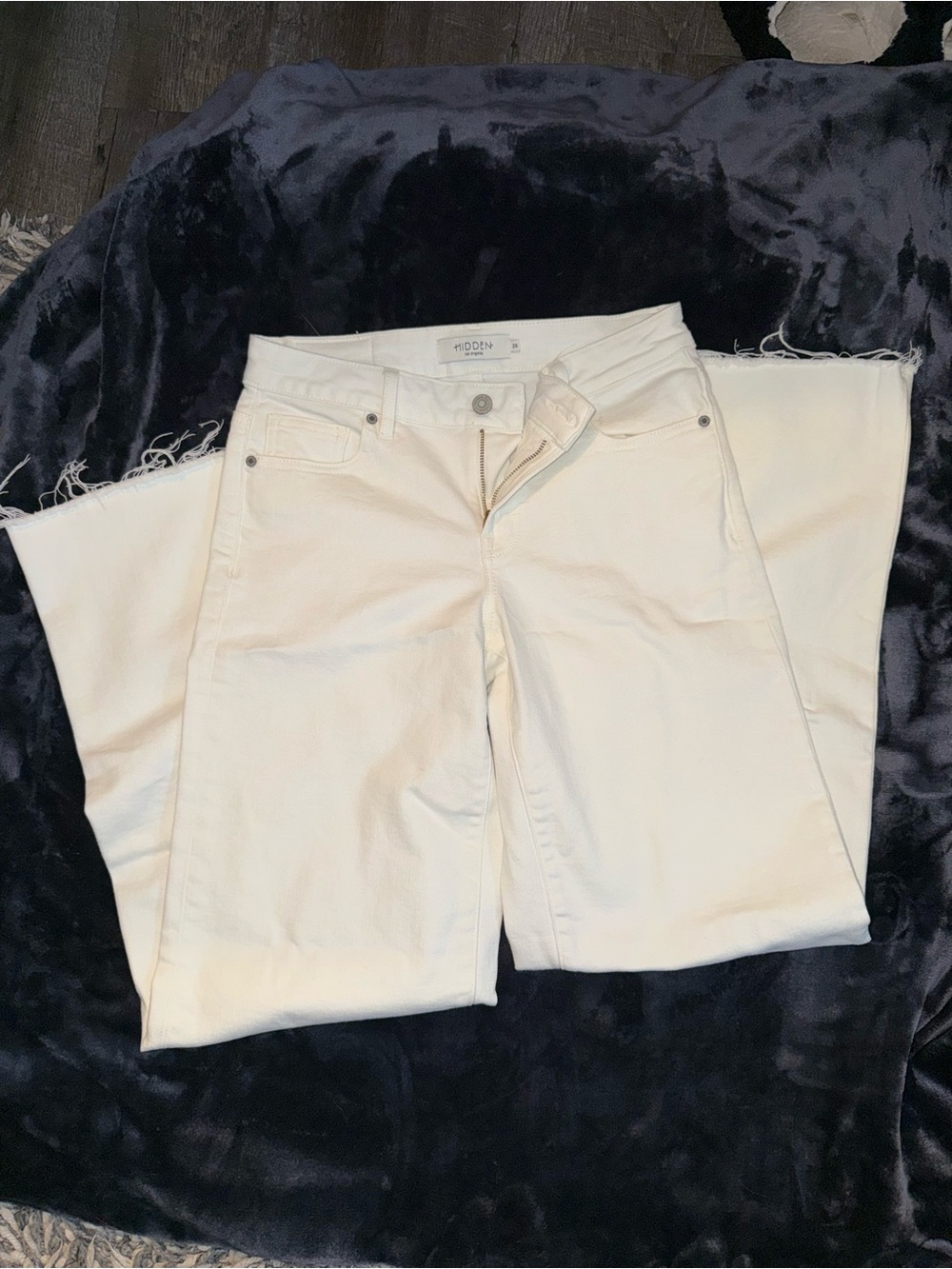 Wide Leg High-Rise Jeans in Off-White by Hudson